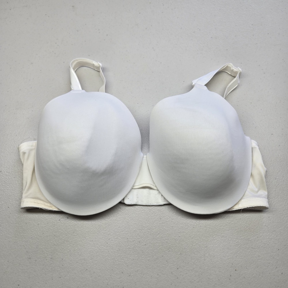 Olga Women Bra 40C White T Shirt Underwired Lightly Lined Adjustable Straps